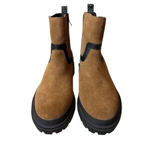 Lucky Brand Eabile Suede Lug Sole Boots (Cognac) Size 9.5